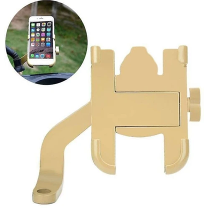 Soporte De Telefono Celular Moto Universal De Aluminio – Ajustable, Reforzado Para Manillar
