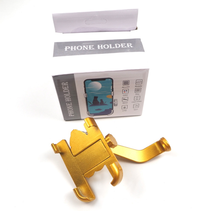 Soporte De Telefono Celular Moto Universal De Aluminio – Ajustable, Reforzado Para Manillar