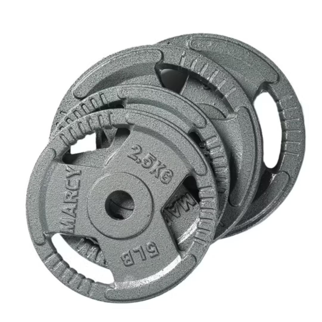 Discos Metálicos Con 3 Agarres Ergonómicos – Para Barra Y Mancuerna De Entrenamiento De Fuerza