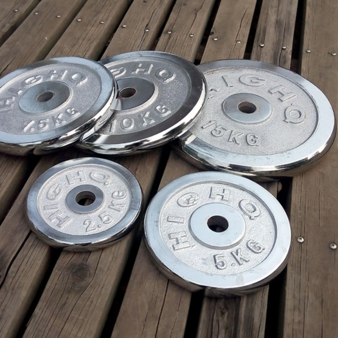 Discos Cromados Compactos De Hierro Para Pesas – Acabado Premium Para Gym En Casa Y Fuerza Pura