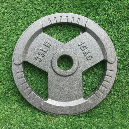 Discos Metálicos Con 3 Agarres Ergonómicos – Para Barra Y Mancuerna De Entrenamiento De Fuerza
