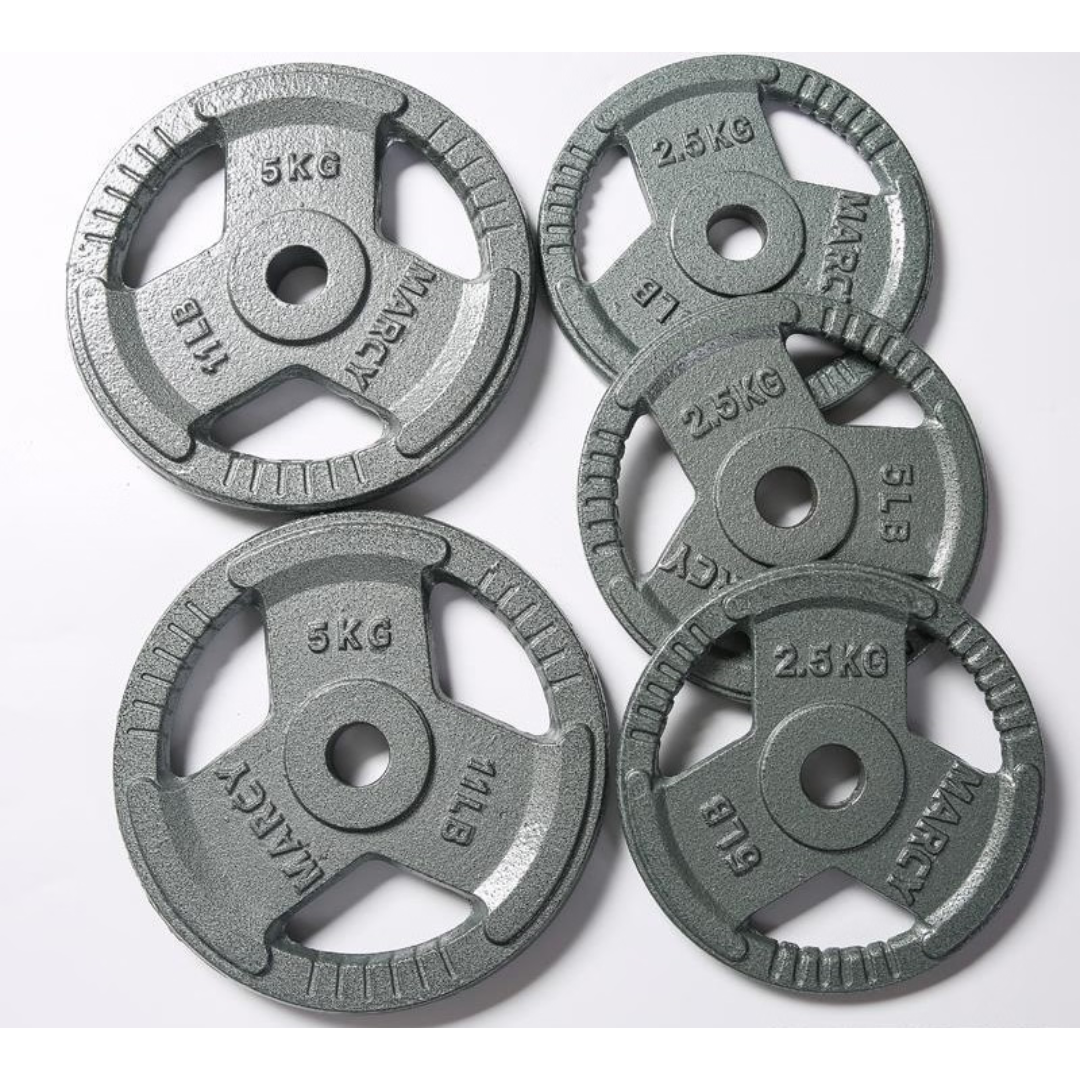 Discos Metálicos Con 3 Agarres Ergonómicos – Para Barra Y Mancuerna De Entrenamiento De Fuerza