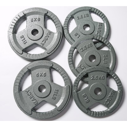 Discos Metálicos Con 3 Agarres Ergonómicos – Para Barra Y Mancuerna De Entrenamiento De Fuerza
