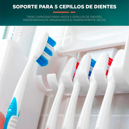 Dispensador Automático De Pasta Dental Soporte 5 Cepillos De Dientes