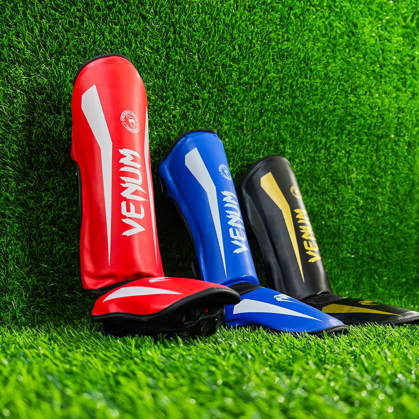 Espinilleras Tibiales Venum Para Boxeo Muay Thai MMA Con Protección De Empeine Y Ajuste De Velcro