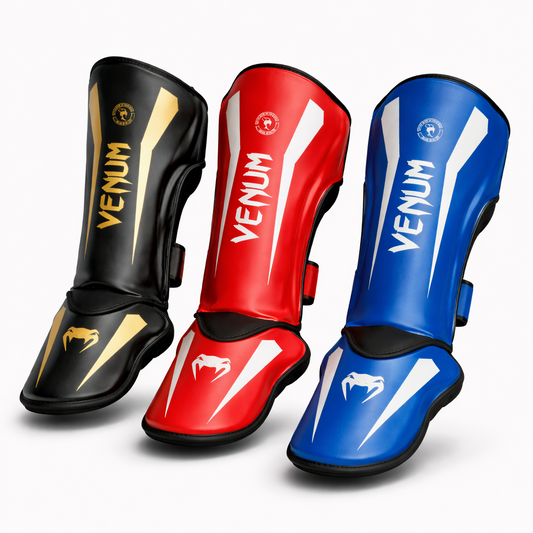 Espinilleras Tibiales Venum Para Boxeo Muay Thai MMA Con Protección De Empeine Y Ajuste De Velcro