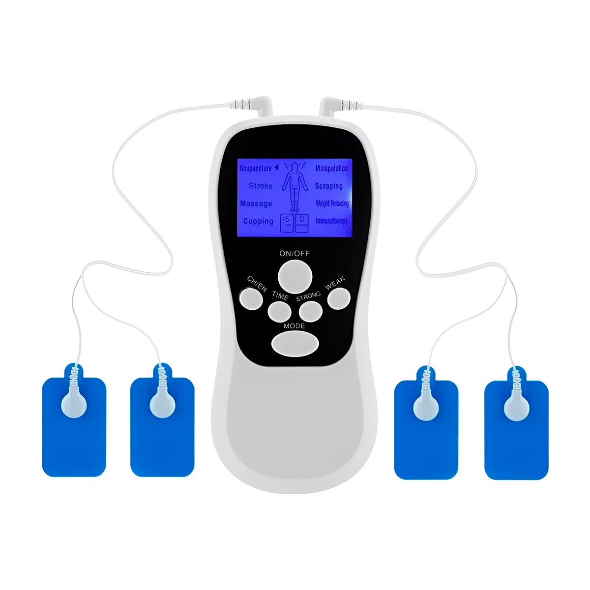 Electroestimulador Digital 4 Electrodos Portátil Recargable