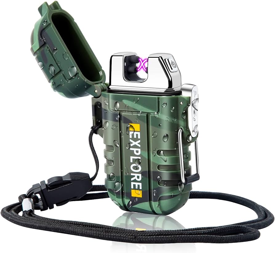 Encendedor Táctico Recargable De Gas Con Tanque Extraíble – Para Camping Y Aire Libre, Ultraligero