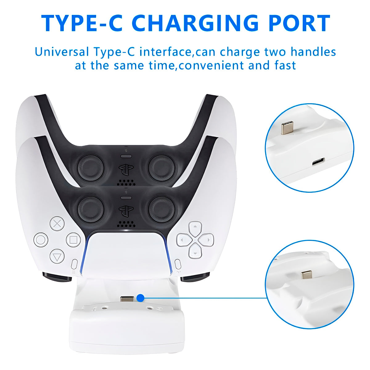 Estación Doble De Carga Mando Palanca Joystick PS5 Tipo C Playstation 5