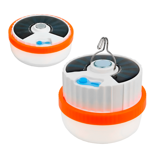 Foco Solar LED Colgante 80W – Lámpara Recargable Portátil Para Camping O Emergencias