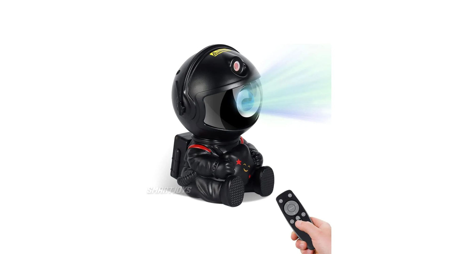 Proyector Led Galaxia Astronauta – Luz Nocturna Decorativa Con Control Remoto Y Stickers