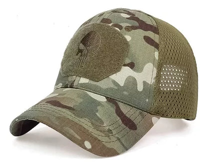 Gorra Jockey Logo Calavera Táctica Militar