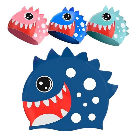 Gorro De Natación Infantil De Silicona – Diseño Animado Antideslizante Y Elástico Para Niños