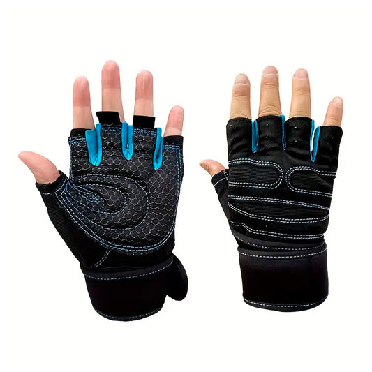 Guantes Transpirables Gym Bicicleta Crossfit – Agarre Seguro Y Ajuste Elástico Con Almohadilla En La Palma