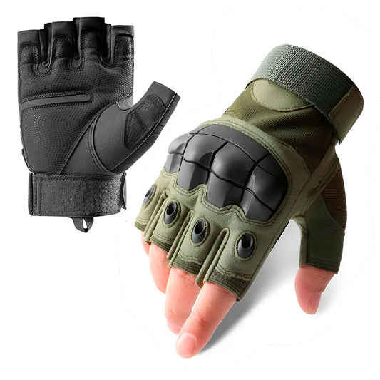 Guantes Tácticos 5.11 Cobra Medio Dedo Militar – Protección Rígida En Nudillos Con Palma Antideslizante Y Cierre Ajustable