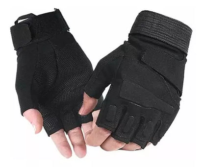 Guantes Medio Dedo Tácticos Militar Antideslizante Protector De Nudillo