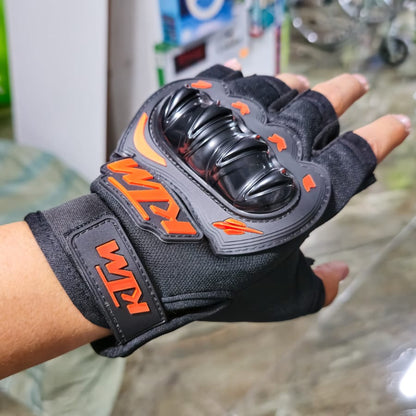 Guantes KTM Moto Medio Dedo Protección Antideslizante – Diseño Deportivo Con Refuerzo En Nudillos Y Palma Acolchada