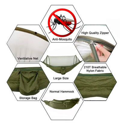 Hamaca Carpa Colgante Mosquitera Automática Para Exteriores