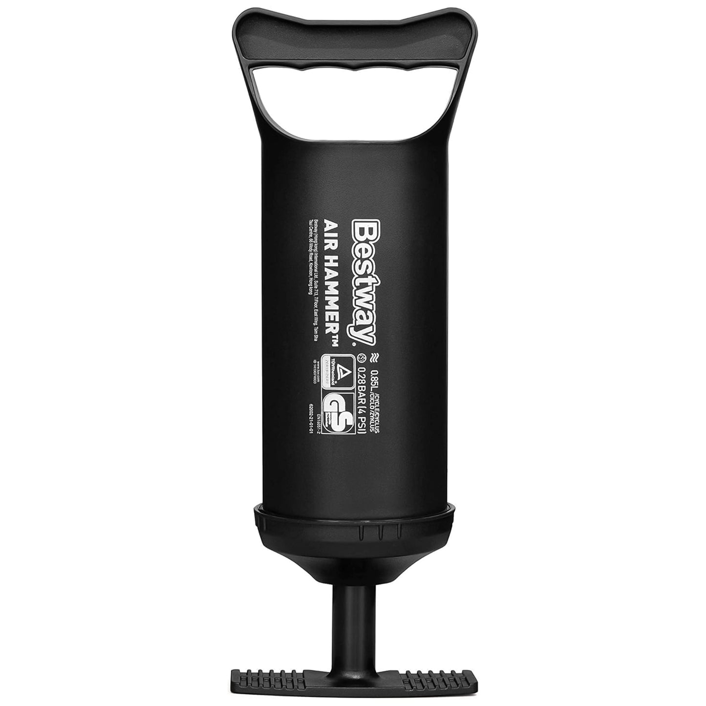 Inflador Manual Bestway 62002 Air Hammer 30cm con Adaptadores