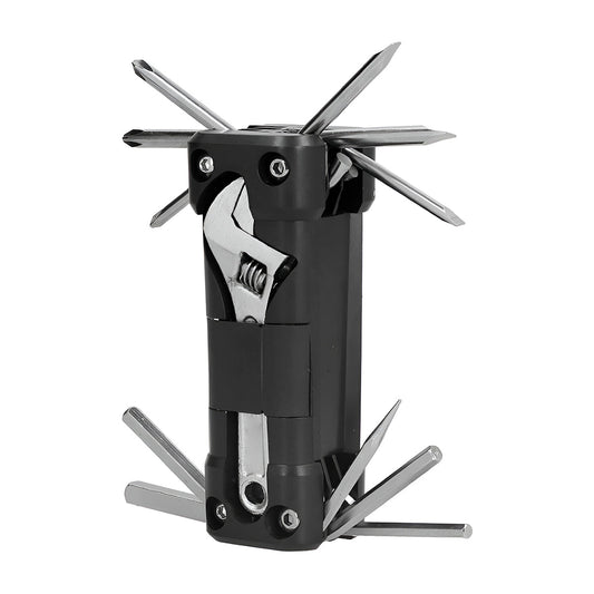 Kit De Herramientas Multifuncional 16 En 1 Portátil – Herramienta Compacta Para Bicicleta, Moto Y Camping Con Llave Inglesa, Destornilladores Y Llaves Hexagonales