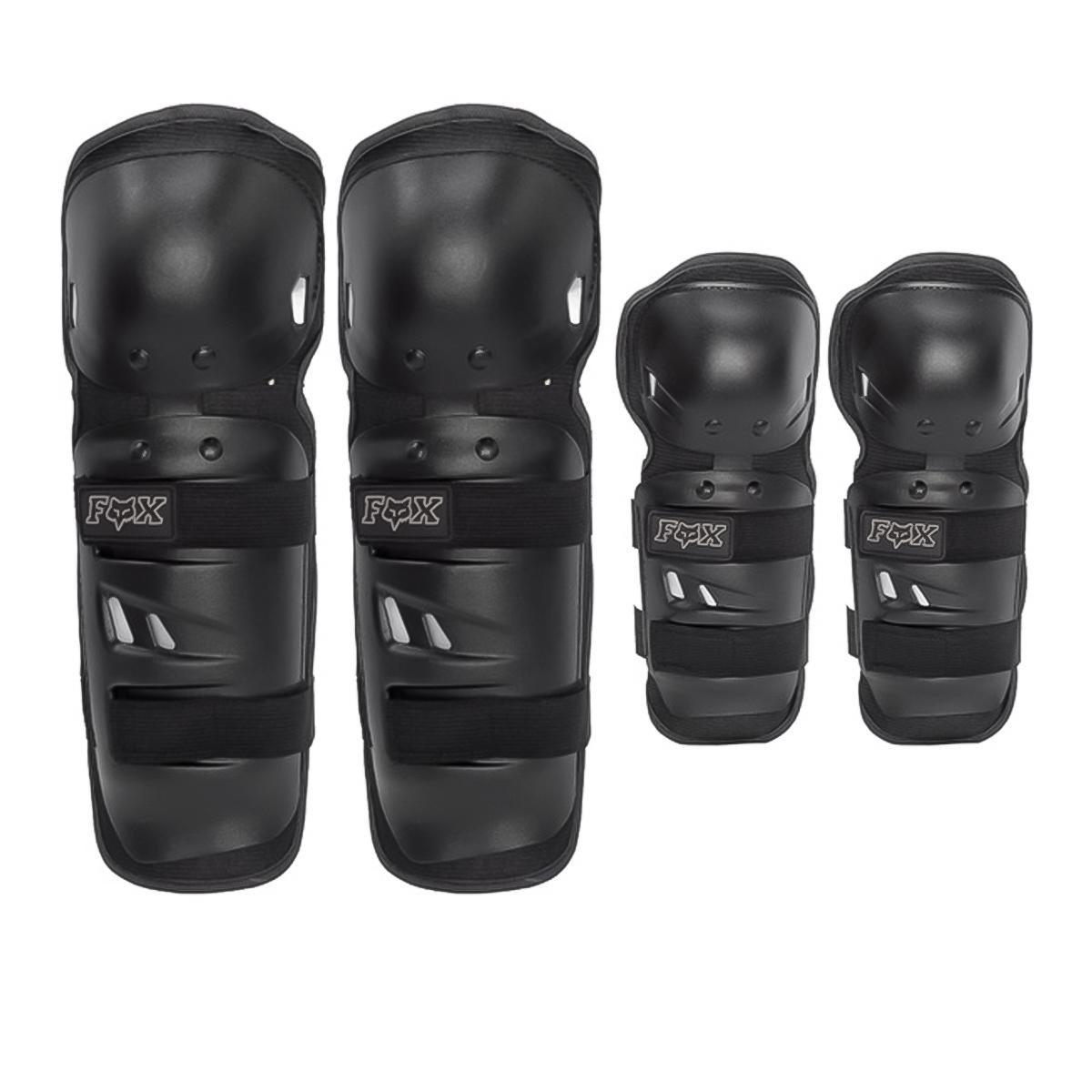 Kit De Protección Fox Para Moto/Motocross – Rodilleras, Coderas Y Soportes Reforzados Para Off-Road Y Atv