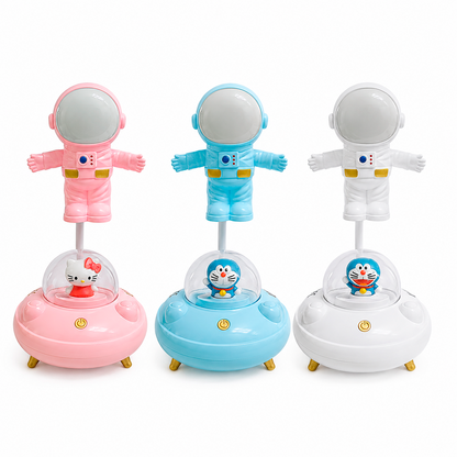 Lámpara Astronauta LED 2 En 1 Con Luz De Colores Y Figura Decorativa – Velador Infantil Para Cuarto