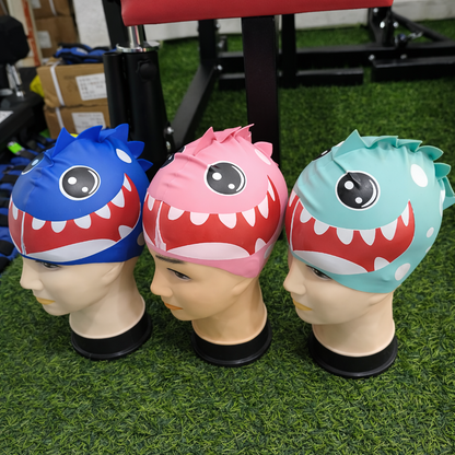 Gorro De Natación Infantil De Silicona – Diseño Animado Antideslizante Y Elástico Para Niños