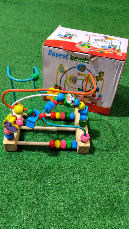 Laberinto Ábaco Didáctico 3D En Madera – Juguete Educativo Para Motricidad, Colores Y Animales