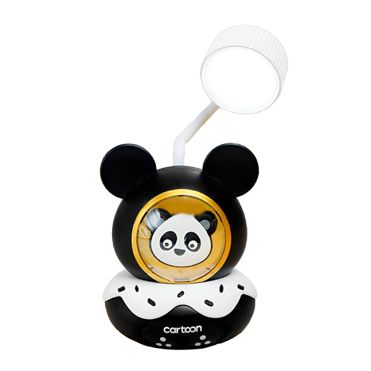 Lámpara Panda De Mesa Escritorio Led + Sacapuntas Portalápices