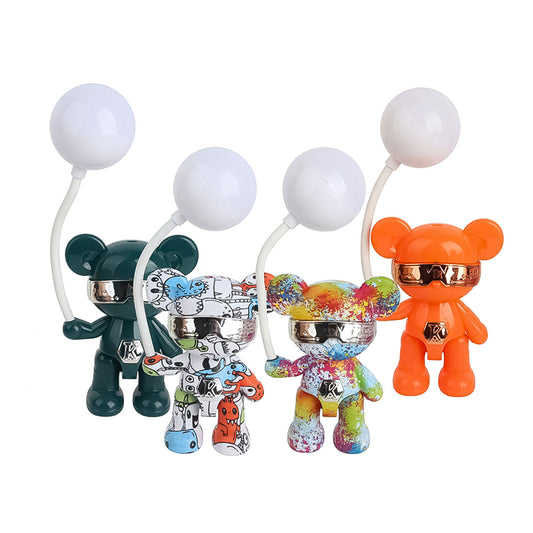 Lámpara De Escritorio Infantil En Forma De Osito Con Globito – Led Recargable Con 2 Modos De Luz Y Brazo Flexible Ajustable