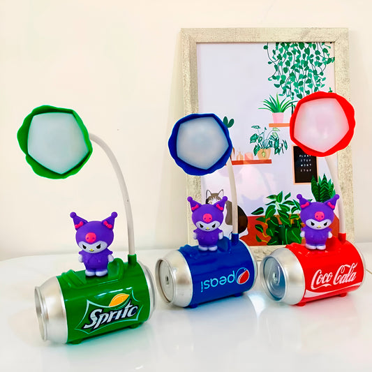 Lámpara Led De Escritorio Con Base De Lata Gaseosa – Modelo Recargable Con Personajes Kuromi, Stitch O Astronauta Y Luz Flexible