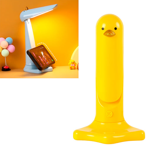 Lámpara Led Patito Para Escritorio – Luz Recargable Con Diseño Plegable Y Soporte Para Celular Integrado