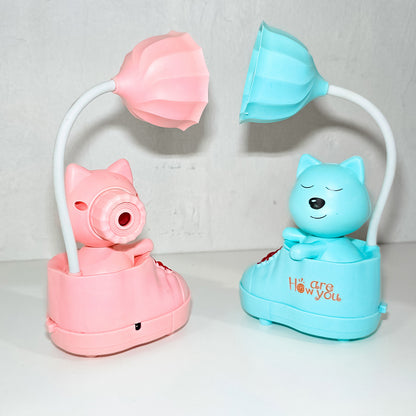 Lámpara Led Gato En Zapato Para Escritorio – Luz Recargable Con Sacapuntas Y Diseño Infantil Decorativo