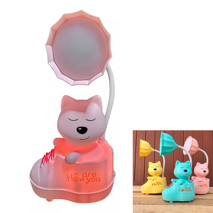 Lámpara Led Gato En Zapato Para Escritorio – Luz Recargable Con Sacapuntas Y Diseño Infantil Decorativo