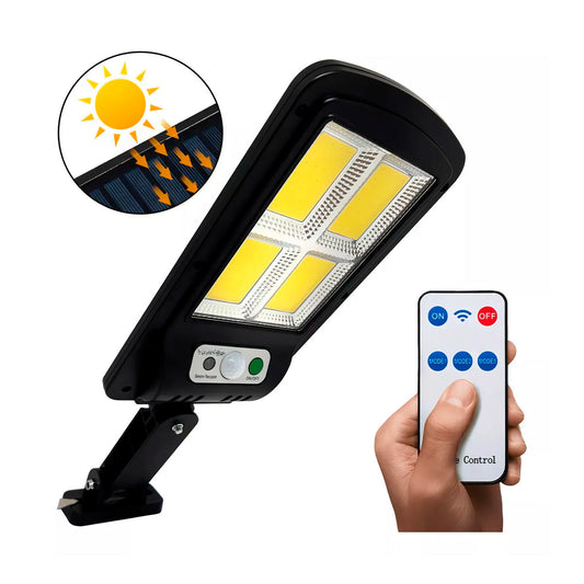 Reflector Solar LED Con Sensor De Movimiento Y Control Remoto – Iluminación Inalámbrica Para Exteriores Pared O Techo