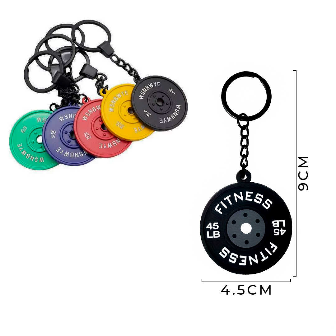 Llavero Diseño Disco De Pesas 45LB – Accesorio Deportivo Para Gym Lovers