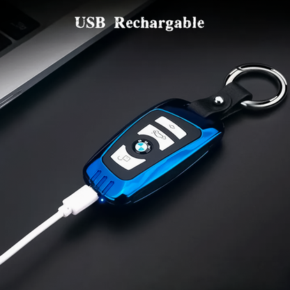 Llavero Encendedor Recargable Tipo Control Automotriz – Diseño Metálico Con Correa (Varios Modelos Automotrices)