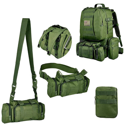 Mochila Táctica Camping Militar Impermeable 50lts Senderismo