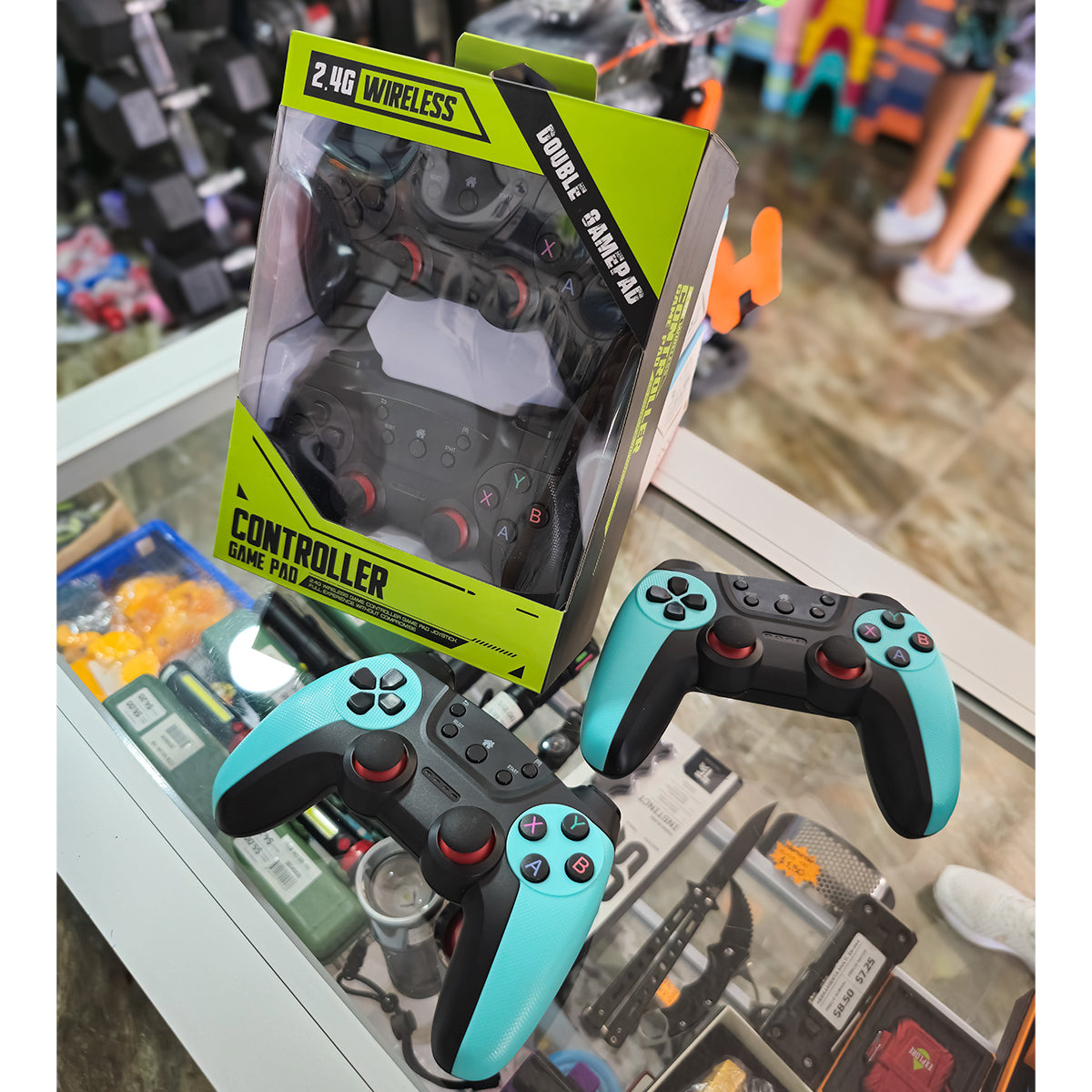 Set Mandos Inalámbricos Doble 2.4g – Joystick Para Pc, Android, Tv Box Y Ps3 Con Vibración Y Conexión Usb