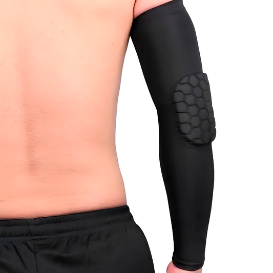 Manga Codera Acolchada De Compresión – Elástica, Ajustable Y Antigolpes Para Deporte
