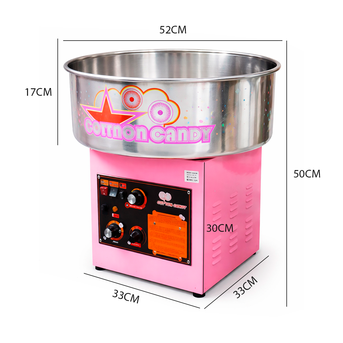 Máquina Eléctrica Para Algodón de Azúcar – Máquina Compacta Para Fiesta, Eventos, Cumpleaños y Reuniones