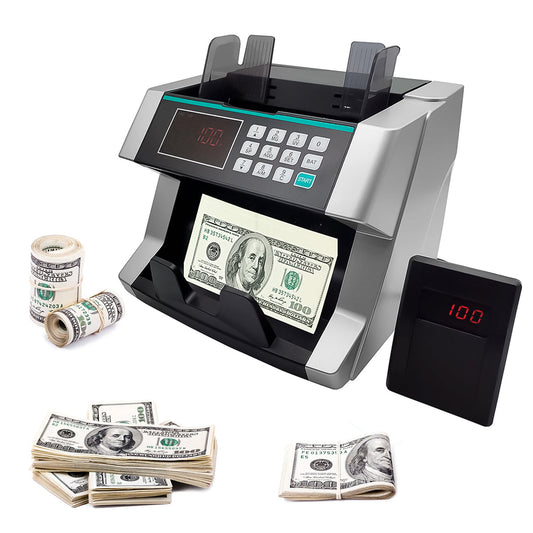 Máquina Contadora Y Detectora De Billetes – Pantalla Externa, Detección UV, MG E Infrarrojo Para Monedas USD Y Más