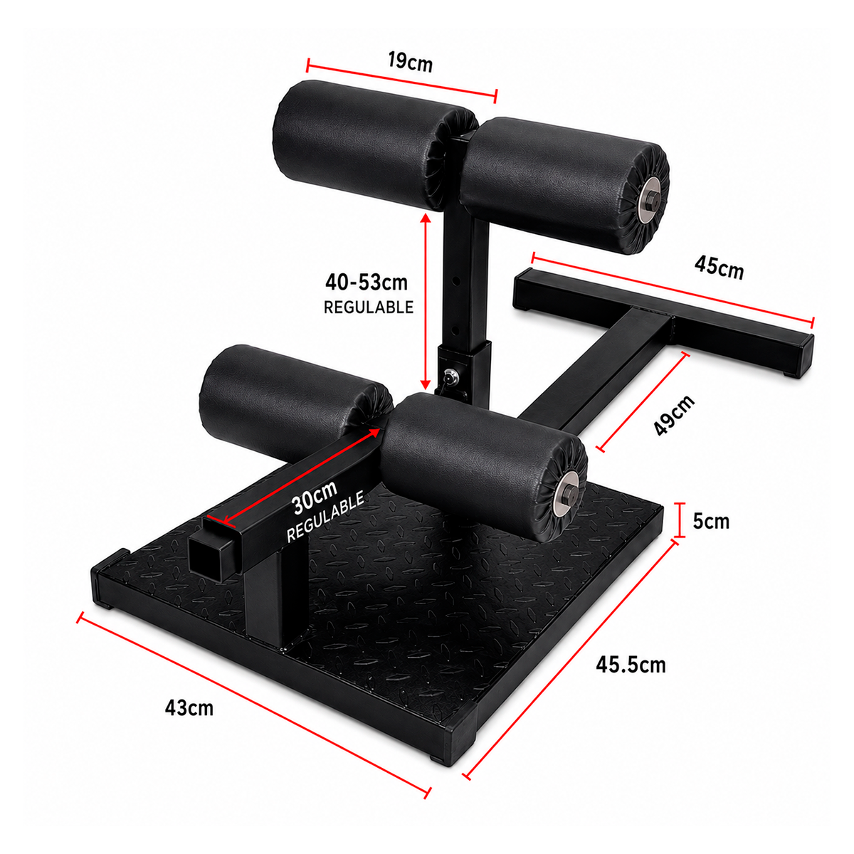 Máquina De Sentadilla Sissy Squat Con Altura Ajustable – Sentadillero Para Cuádriceps Y Tren Inferior