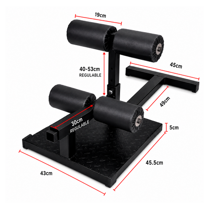 Máquina De Sentadilla Sissy Squat Con Altura Ajustable – Sentadillero Para Cuádriceps Y Tren Inferior