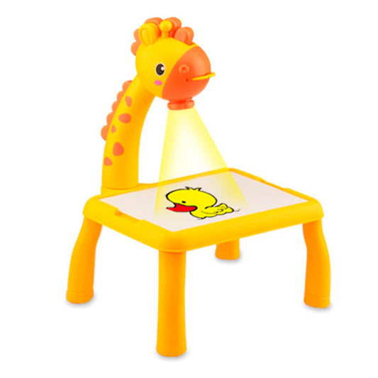 Mesa De Dibujo Infantil Con Proyector LED – Tablero Educativo Con Imágenes Y Marcadores Para Niños