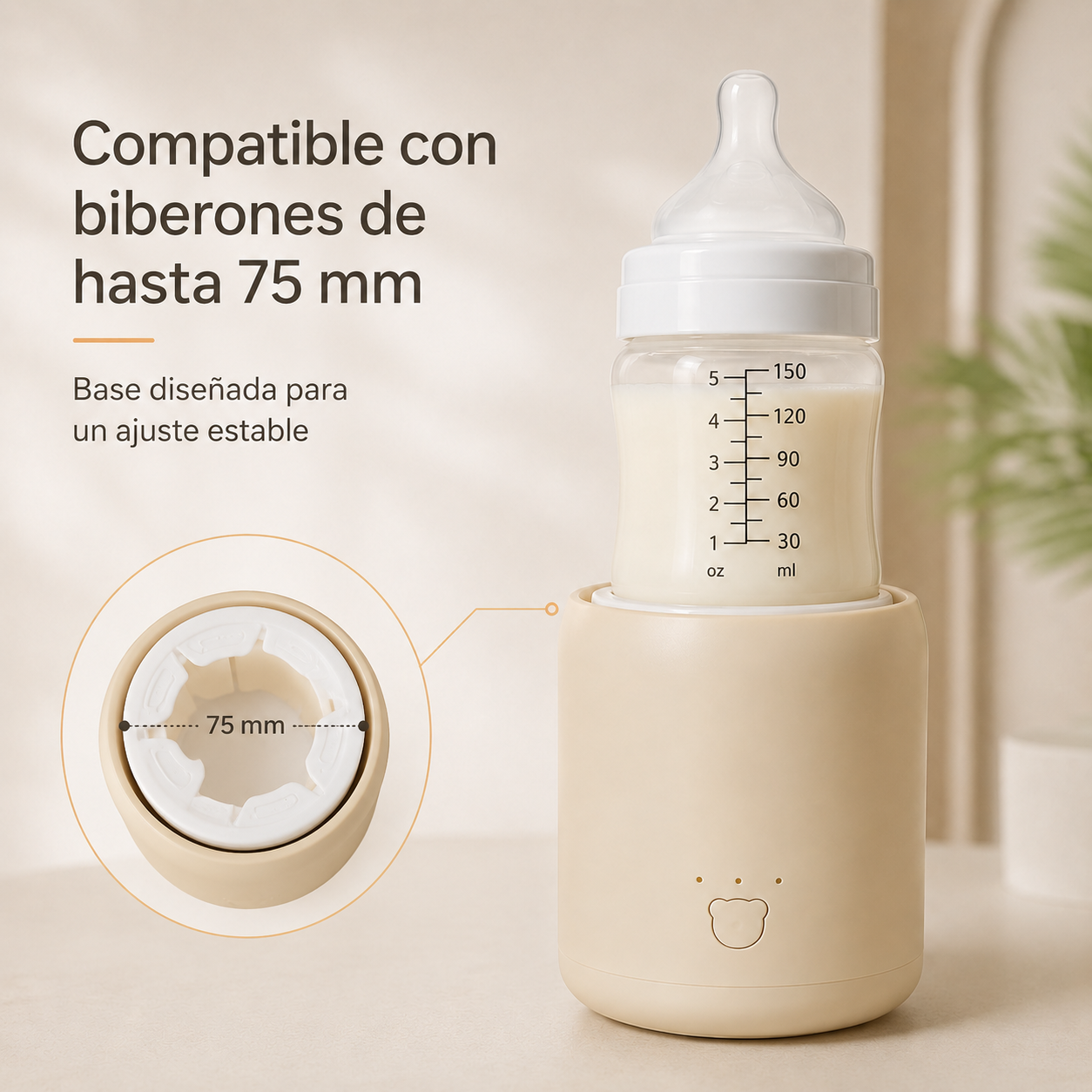 Mezclador Automático de Biberón Recargable TS101 con 3 Velocidades