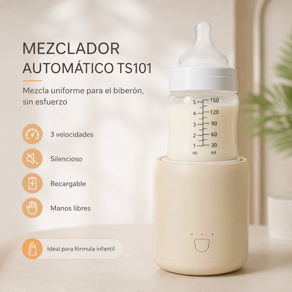 Mezclador Automático de Biberón Recargable TS101 con 3 Velocidades