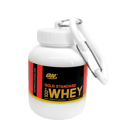 Mini Contenedor Portátil De Polvo Para Suplementos – Bote Llavero Recargable Con Mosquetón