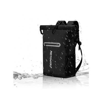 Mochila Motowolf Impermeable 29L – Con Compartimento Para Bolsa De Hidratación Y Red Porta Casco