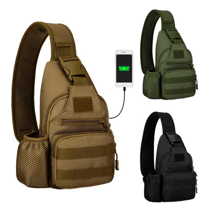 Mochila Pechera Canguro Tactica Militar Deportivo Bolso Multiuso Puerto USB